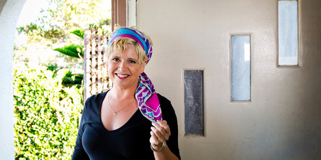 Sarah Nathan in her LA home. Photo / Babiche Martens
