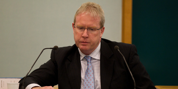 Detective Inspector Grant Wormald in the witness box yesterday. Photo / Sarah Ivey