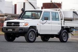LC79 is a double cab version of the rugged 70 Series cab-chassis ute favoured by contractors and farmers. Photo / Supplied