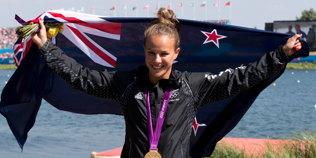 Lisa Carrington won gold in the 200m women's canoe sprint. Photo / Brett Phibbs