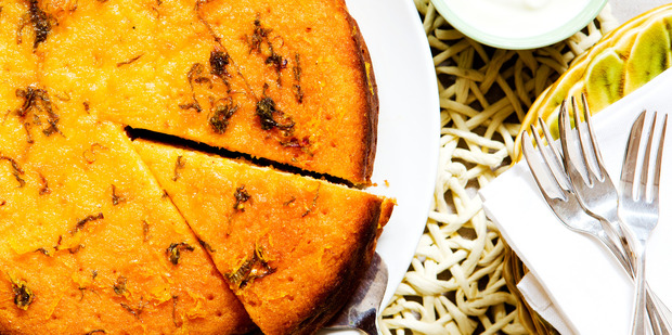 Lemon semolina syrup cake. Photo / Babiche Martens