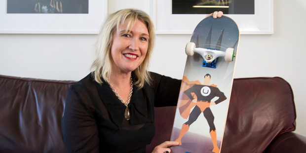 Barb Anderson with the trophy bka Interactive won this year for its website work. Photo / Greg Bowker