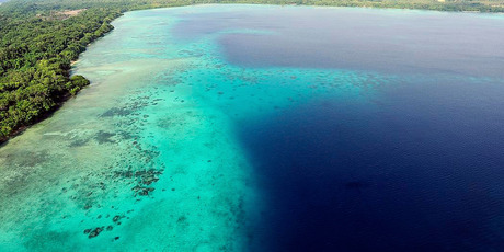 An aerial view of Espiritu Santo, Vanuatu. Photo / US Air Force