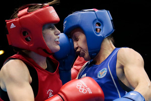 Katie Taylor (left) has won gold for Ireland.Picture / AP
