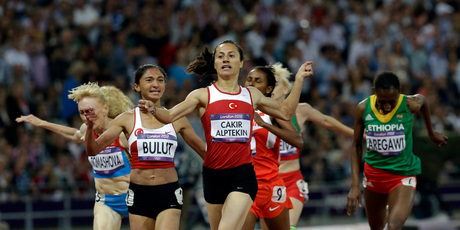 Turkey's Asli Cakir Alptekin wins gold in the 1,500m women's final. Photo / AP