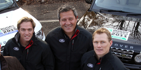 All Black legend Zinzan Brooke (c) shown here with fellow world rugby players, Percy Montgomery (l) and Josh Lewsey. Photo / supplied All Black legend Zinzan Brooke (c) shown here with fellow world rugby players, Percy Montgomery (l) and Josh Lewsey. Photo / supplied