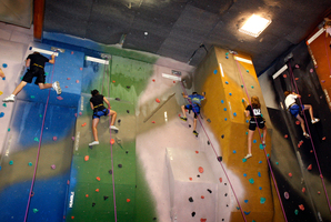Siblings of the seven Elim Christian College students and staff that were killed in 2008 climbed a wall at the college in memory of them today. The climbing wall has been erected in memory of teacher Photo / Sarah Ivey