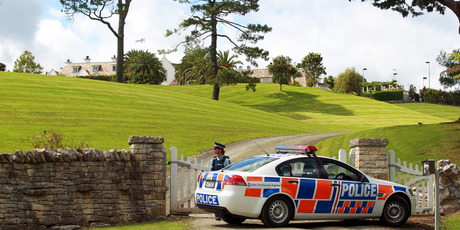 The lawyer for Kim Dotcom lambasted police for their raid on his Coatesville mansion, saying no dangerous device was found. Photo / APN