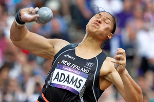 New Zealand gold medal hope Valerie Adams has safely secured herself a spot in the women's Olympic shot put final. Source / Mark Mitchell NZ Herald