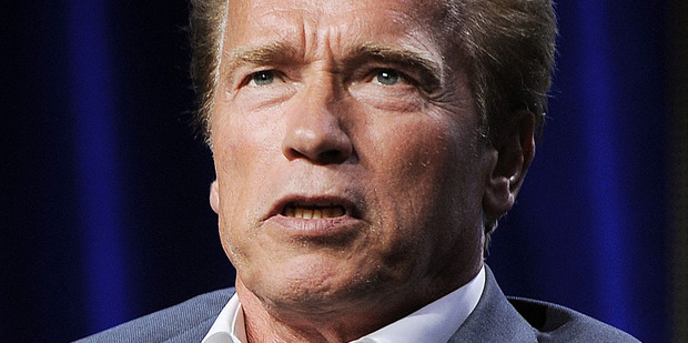 Arnold Schwarzenegger reportedly has a new catchphrase that pokes fun of his age. Photo / AP