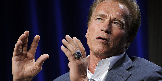 Arnold Schwarzenegger says his worst film could be used to get terrorists to talk. Photo / AP