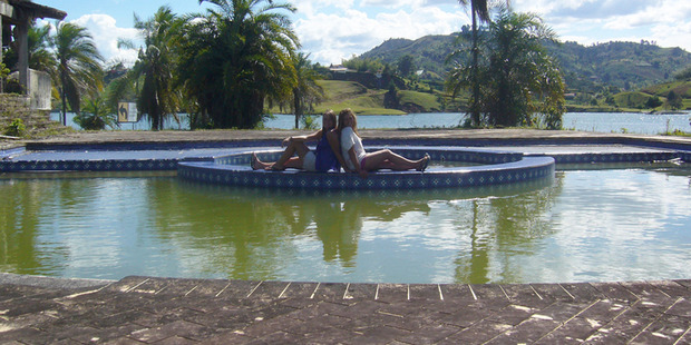 The swimming pool at Pablo Escobar's former holiday mansion. Photo / Amy Rosenfeld