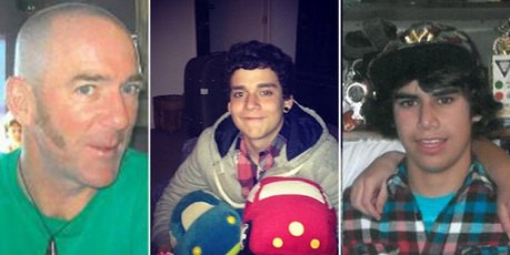 Police have released photos of (from left) Bryce John Jourdain, 42, Joao Felipe Martin and Stephen Kahukaka-Gedye, both 17. Photos / Supplied