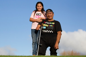 Taupae Connelly, with his niece Blossom Connelly, hopes the scheme will improve the lives of his whanau. Photo / Steven McNicholl