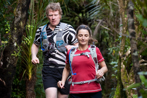 Shaun Collins and Vicki Wooley are ultra-distance runners who regularly run the Hillary Trail through the Waitakeres.
Photo / Natalie Slade