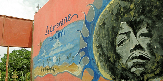 La Caravane de Jimi, a cafe in Diabat, Morocco, dedicated to guitarist Jimi Hendrix. Photo / Creative Commons image by Flickr user xoan