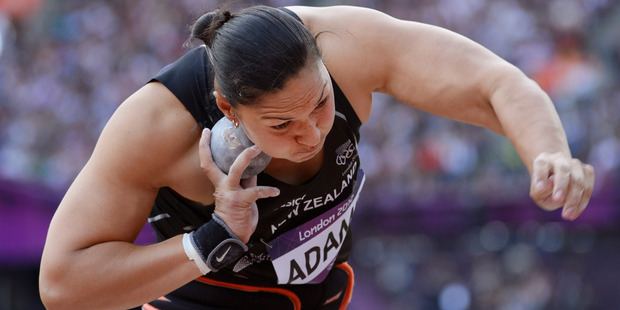 Valerie Adams has backed up her Olympic gold with an easy win in Stockholm. Photo / AP