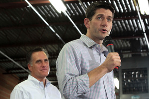Some campaigners say Mitt Romney (left) could alienate voters with his choice of Paul Ryan (right). Photo / AP
