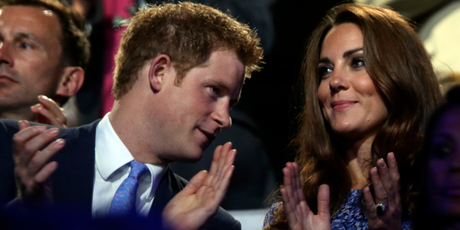 Catherine, Duchess of Cambridge, and Prince Harry watch the Closing Ceremony at the 2012 Summer Olympics. Photo / AP