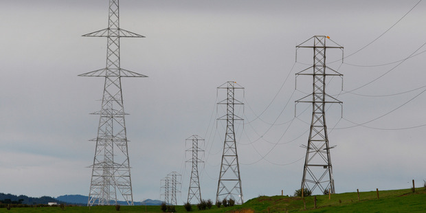 Transpower pylons at Mangatawhiri. Photo / Brett Phibbs
