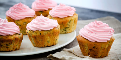 Coconut courgette and rosewater cakes. Photo / Babiche Martens