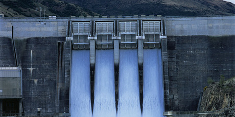 The spillway at Contact Energy's Clyde Dam. Photo / supplied.