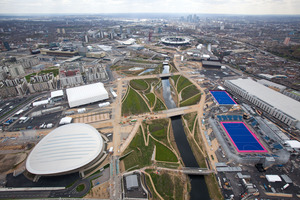 Aerial view of the Olympic Park. Photo / LOCOG
