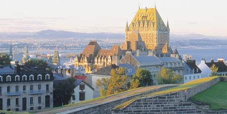The Chateau Frontenac dominates the skyline of the historic walled city of Quebec. Photo / Quebec Tourism