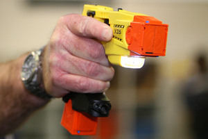 Officers used a Taser and pepper spray to bring the man under control. Wayne Drought