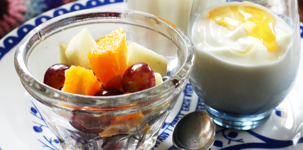 Fruit and junket is a nice dessert for the sick. Photo / Doug Sherring