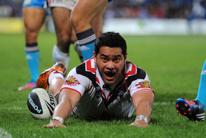 Konrad Hurrell's return to the field after going off injured proved costly for the Warriors against Manly in Perth. Photo / Getty Images