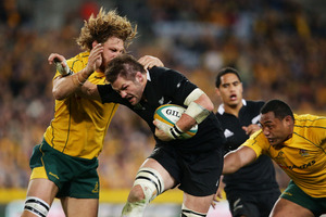 The Wallabies were within a try of winning late in last weekend's first test but Richie McCaw and the All Blacks never gave them a sniff of victory. Photo / Getty Images