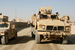 American troops are using the Mine Resistant Ambush Protected vehicle. Photo / AP