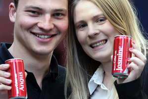 Angus Mabey and Jasmine Miller. Photo / Doug Sherring