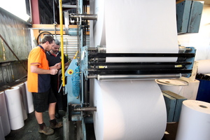 Norske Skog Tasman says declining demand for newsprint means it will halve its capacity. Photo / Stuart Munro