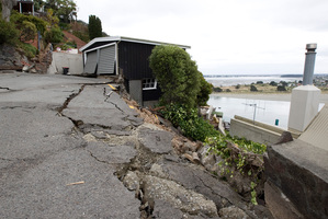 Subsidence as a result of an earthquake, on Clifton Terrace, Red Cliffs, Christchurch. Photo / File / Mark Mitchell