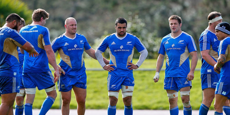 The All Blacks train ahead of Saturday's test against the Wallabies. Photo / Getty Images