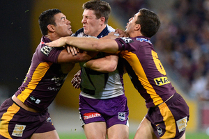 Brisbane could drop out of the top eight if they lose to Manly. Photo / Getty Images