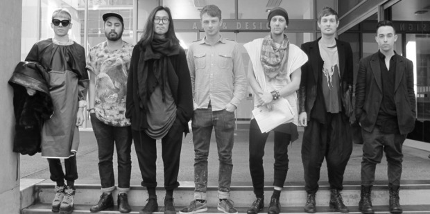 Students left to right: Duncan Brown, Tuhirangi Blair, Sangho Ha, Samuel Thorpe, Rich McEvoy, Jason Lingard, Michael Murray. Photo / Supplied