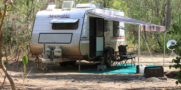 A Grey Nomad in the wild. Note the satellite dish on the right. Photo / Colin Espiner