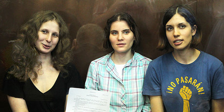 Russian punk act Pussy Riot have released a new song. Photo / AP