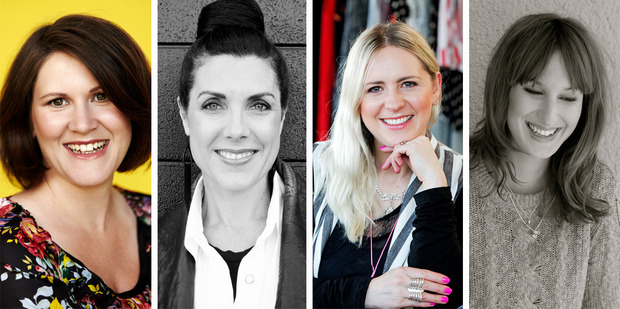 Designers from left: Deryn Schmidt; Vicki Taylor; Sara Aspinall and Lizzie Turner. Photos / Babiche Martens/Supplied