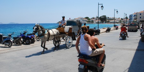 Greece is trying to reassure tourists that the heritage, beaches and bobbing fishing boats are still waiting for them. Photo / Jean Housen
