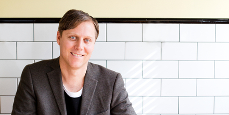 Co-owner of Dizengoff cafe, Troy Mentor. Photo / Babiche Martens