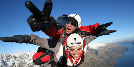 Skydiving over Queenstown gives a new perspective. Photo / Supplied