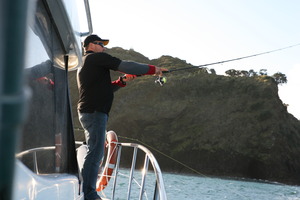 Lure fishing expert Lionel Korach is a master with the light casting rod.
Photo / Geoff Thomas