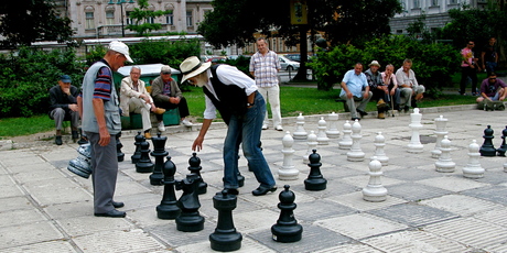 Locals play chess in one of Sarajevo's public squares. Photo / Creative Commons image by Flickr user claud334