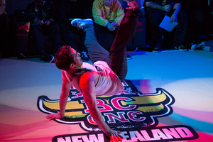 Grub D (aka David McCavitt) at a Wellington breakdance competition this year. Photo / Supplied