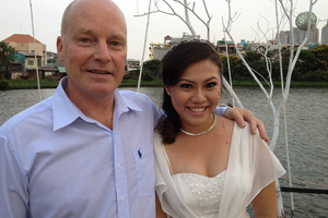 Phil Preston and his partner, Chau Nguyen. Photo / Supplied