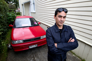 Hayden Smith managed to park his car in a friend's driveway to avoid getting even more fines. Photo / Steven McNicholl